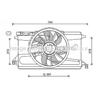 FD7561 AVA QUALITY COOLING Вентилятор охолодження двигуна