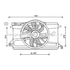 FD7561 AVA QUALITY COOLING Вентилятор охолодження двигуна