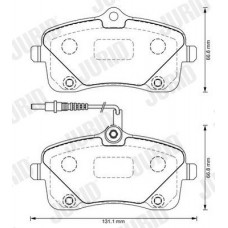 573382J JURID Комплект гальмівних колодок дисковий гальм