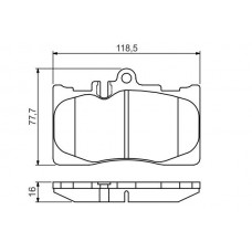 0 986 495 138 BOSCH Комплект гальмівних колодок дисковий гальм