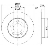 8DD 355 107-461 HELLA PAGID Гальмівний диск