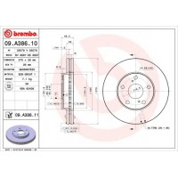 09.A386.11 BREMBO Гальмівний диск