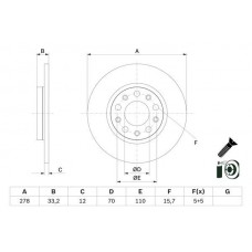 0 986 479 G21 BOSCH Гальмівний диск