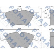 FO 639081 FOMAR Friction Комплект гальмівних колодок дисковий гальм FO 639081 FOMAR Friction Комплект гальмівних колодок дисковий гальм