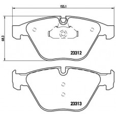 P 06 054 BREMBO Комплект гальмівних колодок дисковий гальм