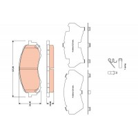 GDB3469 TRW Комплект гальмівних колодок дисковий гальм
