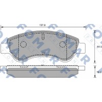 FO 906181 FOMAR Friction Комплект гальмівних колодок дисковий гальм