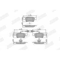 573301J JURID Комплект гальмівних колодок дисковий гальм