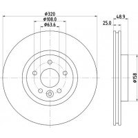 8DD 355 125-151 HELLA PAGID Гальмівний диск
