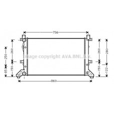 VNA2155 AVA QUALITY COOLING Радіатор охолодження двигуна