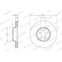DDF2839C-1 FERODO Гальмівний диск