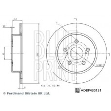 ADBP430131 BLUE PRINT Гальмівний диск
