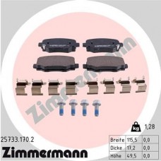 25733.170.2 ZIMMERMANN Комплект гальмівних колодок дисковий гальм 25733.170.2 ZIMMERMANN Комплект гальмівних колодок дисковий гальм