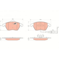 GDB1550 TRW Комплект гальмівних колодок дисковий гальм