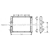 RTA2215 AVA QUALITY COOLING Радіатор охолодження двигуна