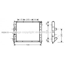 RTA2215 AVA QUALITY COOLING Радіатор охолодження двигуна