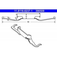 11.8116-0237.1 ATE Пружина, Гальмівний супорт