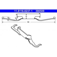11.8116-0237.1 ATE Пружина, Гальмівний супорт