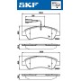 VKBP 90035 E SKF Комплект гальмівних колодок дисковий гальм