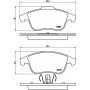 P 68 047 BREMBO КомплеК т гальмівних колодок, дискове гальмо