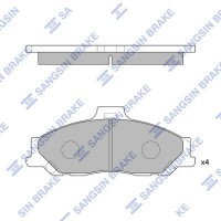 SP1628 Hi-Q Комплект гальмівних колодок дисковий гальм
