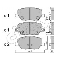 822-1001-0 CIFAM Комплект гальмівних колодок дисковий гальм