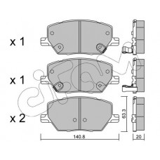 822-1001-0 CIFAM Комплект гальмівних колодок дисковий гальм