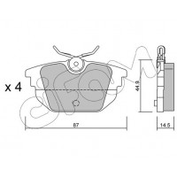 822-299-0 CIFAM Комплект гальмівних колодок дисковий гальм