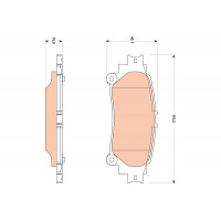 GDB3497 TRW Комплект гальмівних колодок дисковий гальм