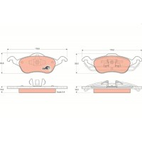 GDB1358 TRW Комплект гальмівних колодок дисковий гальм
