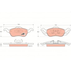 GDB1358 TRW Комплект гальмівних колодок дисковий гальм