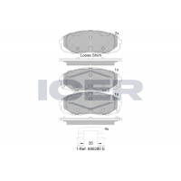 182253 ICER КомплеК т гальмівних колодок, дискове гальмо