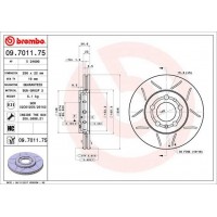 09.7011.75 BREMBO Гальмівний диск