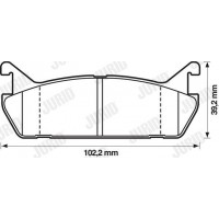 572163J JURID Комплект гальмівних колодок дисковий гальм