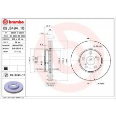09.B494.11 BREMBO Гальмівний диск