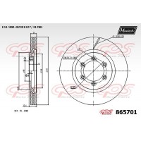 865701 MAXTECH Гальмівний диск