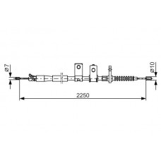1 987 482 343 BOSCH Тросик, cтояночный тормоз