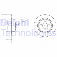 BG3873 DELPHI Гальмівний диск