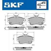 VKBP 80605 A SKF Комплект гальмівних колодок дисковий гальм