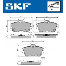 VKBP 80605 A SKF Комплект гальмівних колодок дисковий гальм