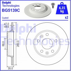 BG5139C DELPHI Гальмівний диск