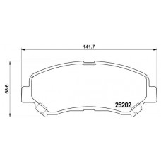 P 79 028 BREMBO Комплект гальмівних колодок дисковий гальм