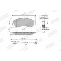 573690J JURID Комплект гальмівних колодок дисковий гальм