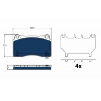 GDB2198BTE TRW КомплеК т гальмівних колодок, дискове гальмо