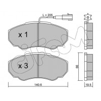822-325-0 CIFAM Комплект гальмівних колодок дисковий гальм