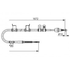 1 987 482 713 BOSCH Тросик, cтояночный тормоз