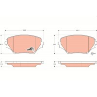 GDB3251 TRW Комплект гальмівних колодок дисковий гальм