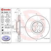 09.D423.11 BREMBO Гальмівний диск