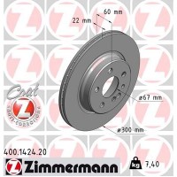 400.1424.20 ZIMMERMANN Гальмівний диск