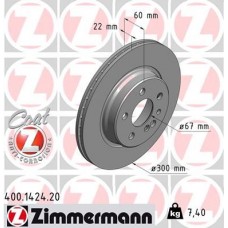 400.1424.20 ZIMMERMANN Гальмівний диск
